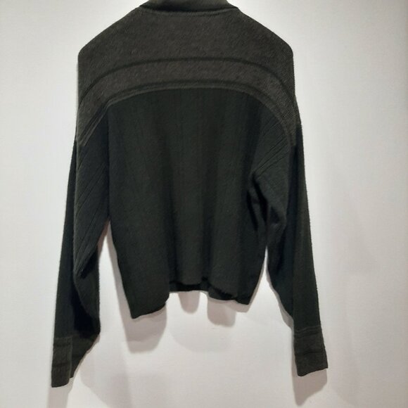 Minimalist Giasone Italian made polo oversized wool sweater - Picture 4 of 16